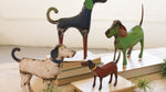 Handcrafted Recycled Metal Dog Statues – Set of 4 by Kalalou