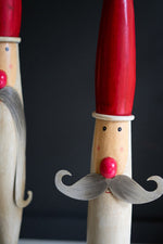 Two-Piece Whimsical Santa Faces for Festive Seasonal Decor