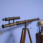 Double Barrel Telescope With Stand – 40 Inch – Nautical Design
