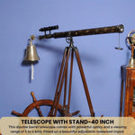 Functional Harbor Telescope – 40 Inch Height – Powerful 10x Optics