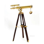 Brass Telescope – Rosewood Tripod – 9-Inch Nautical Decor