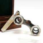 Antique Style Opera Glasses – 1.25in Height – Brass and Pearl Finish