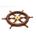 Ship Wheel – 2in Height – 24in Rosewood with Brass Hub