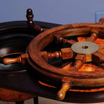 Rosewood Ship Wheel – 2in Height – 24in Diameter Decorative Piece