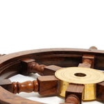 Classic Ship Wheel – 2in Height – 24in Rosewood and Brass Hub