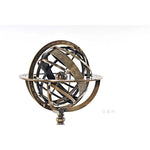 Antique Style Armillary Sphere – 11.5 Inch Brass on Wood Stand
