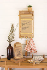 Farmhouse Style Note Roll Stand – Wooden Desk Accessory