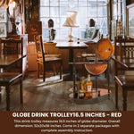 Decorative Globe Bar Stand – Portable Wine Cabinet with Wheels