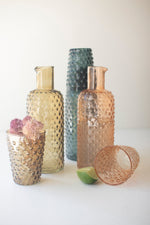 Artisan Bubble Glass Carafe Collection – Three Colors Included