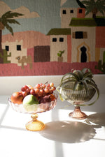 Scalloped Pressed Glass Compote – 7.5
