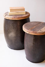 Rustic side tables set for living room décor