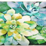 Olivia's Home Jade Succulents Entry Rug – Fresh Green Botanical Indoor Mat