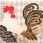 Country Farmhouse Rooster Doormat – Hand-Hooked Decorative Mat