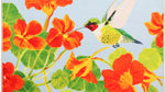 Indoor Garden Entry Mat with Floral and Bird Artwork