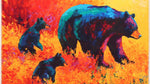 Olivia's Home Indoor Wildlife Mat – Bear Family in Stream