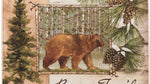 Cabin Style Doormat – Brown Bear Silhouette Rug for Mudroom or Porch