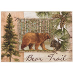 Lodge Bear Doormat – 22x32 Rustic Entry Mat with Brown Bear Trail Design