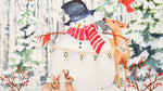 Winter Welcome Mat – Cheerful Snowman Design for Front Porch
