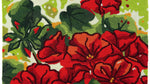 Homefires Summer Floral Rug – Bold Geranium Design for Entryways