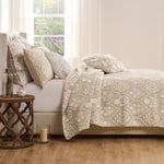 Natural Polyester Quilt – 2-Piece Coverlet Set for Dorm or Guest Bed
