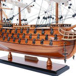 Wooden HMS Victory Model with Mahogany Display Case – 49.75 Inches H