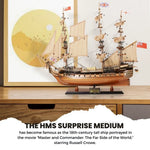 HMS Surprise Handcrafted Model Ship – 26.75in – Museum Quality Display