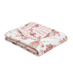 Spring Rose Cotton Throw – Pink Floral Home Decor