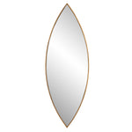Uttermost Ellipse Vertical Gold Mirror – Slim Oval Iron Frame, 14.125