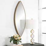 Floating Edge Gold Mirror – Ellipse Antique Bronze Design by Uttermost