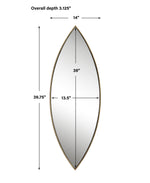 Petite Wall Mirror – Narrow Oval with Floating Edge Glass