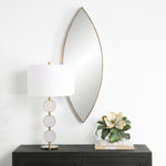 Designer Gold Mirror – Ellipse Vertical Profile, Indoor Use