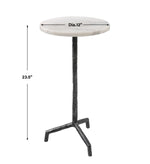white marble accent drink table modern interior