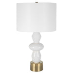 Uttermost Architect Table Lamp – Ivory Ceramic with Brass Accents, 29.25