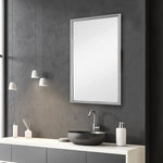 Stainless Steel Vanity Mirror – Sleek Minimalist Wall Accent