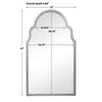 Arch Top Decorative Mirror – Iron MDF Frame – 37