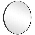 Wall Mirror – Satin Black Round – 24