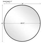 Wall Mirror – Clean Round Profile – 24