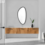 Black Asymmetrical Wall Mirror