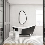 Matte Black Asymmetrical Mirror