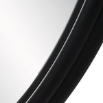 Living Room Accent Mirror Matte Black Round Design
