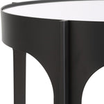 Black Iron Round Accent Table