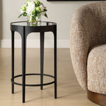 Iron Side Table with Mirror Top