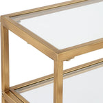 Living Room Console Table Two Tier Glass Shelves