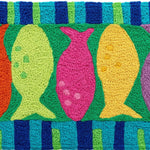 Vibrant Watercolor Fish Entry Mat – Indoor/Outdoor Washable Rug