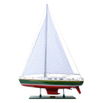 Omega Yacht Sailboat Model – 45 Inch Wooden America’s Cup Replica