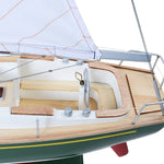 Omega 46 Sailboat Model – 45 Inch Wooden Yacht – Nautical Decor