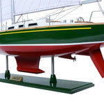 45 Inch Wooden Sailboat – Omega Yacht Model – Decorative Display Piece
