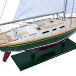 Omega Yacht 45 Inch Model – Handcrafted Wooden Sailing Yacht