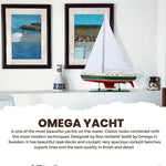 45 Inch Wooden Omega Sailboat – Handcrafted Yacht Model Display