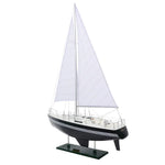 Victory Yacht Painted Wooden Sailboat Model with Metal Details – 29 Inch